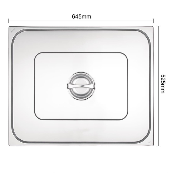 Vogue Deckel für GN-Behälter GN2/1 3 Vogue Deckel für GN-Behälter GN2/1