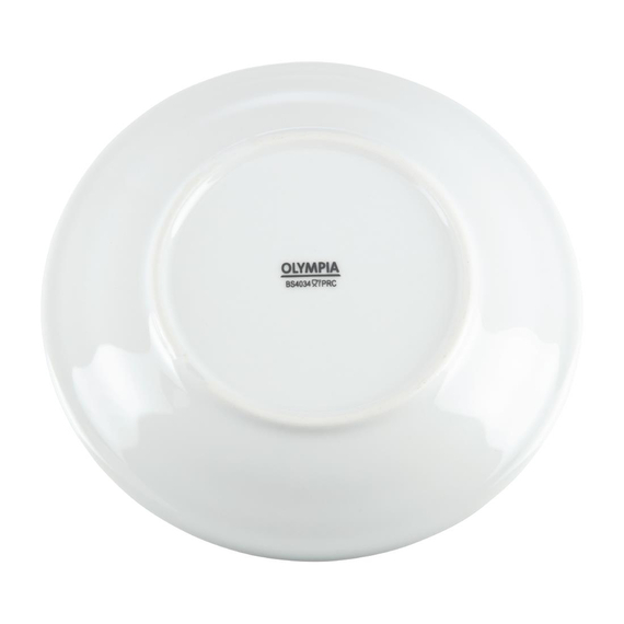 Olympia Whiteware Teller mit breitem Rand 16,5cm (12 Stück) 4 Olympia Whiteware Teller mit breitem Rand 16,5cm (12 Stück)