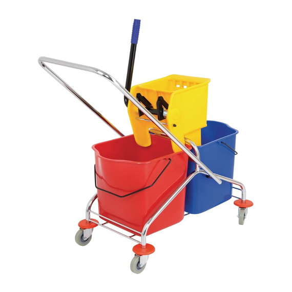 Jantex doppelter Moppeimer mit Mopppresse 2 x 23L 5 Jantex doppelter Moppeimer mit Mopppresse 2 x 23L