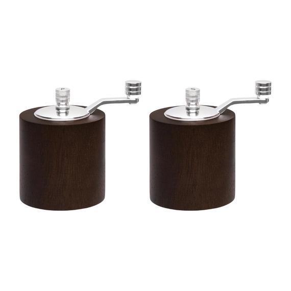 Olympia Salz- und Pfeffermühlenset dunkles Holz 8cm 4 Olympia Salz- und Pfeffermühlenset dunkles Holz 8cm