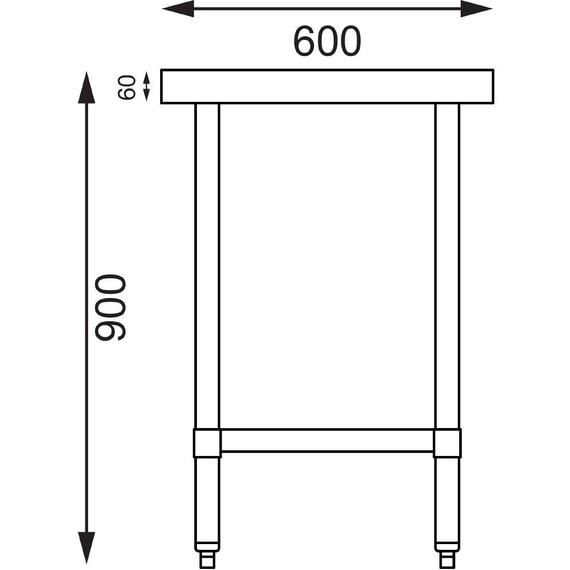 Vogue Edelstahl Arbeitstisch mit Regalboden 150 x 60cm 8 Vogue Edelstahl Arbeitstisch mit Regalboden 150 x 60cm