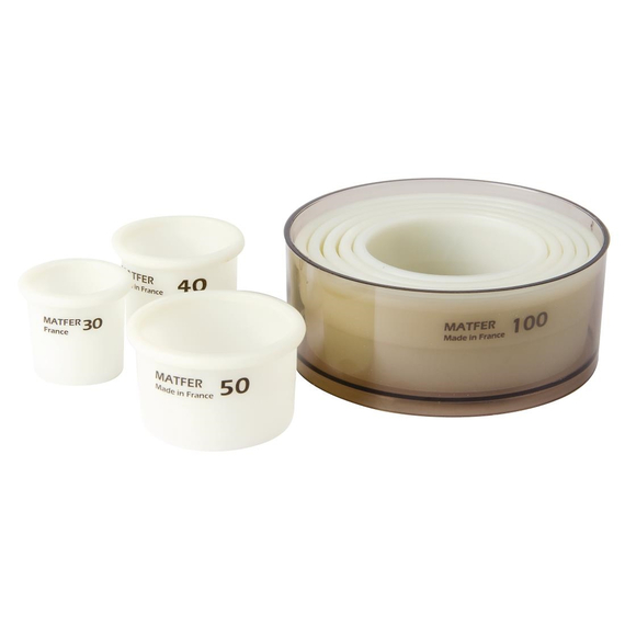 Matfer Bourgeat Exoglass runde Ausstechformen glatt (8 Stück) 1 Matfer Bourgeat Exoglass runde Ausstechformen glatt (8 Stück)