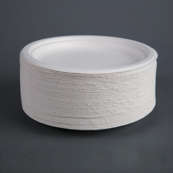 Fiesta Compostable kompostierbare Zuckerrohrteller 17,9cm (50 Stück) 4 Fiesta Compostable kompostierbare Zuckerrohrteller 17,9cm (50 Stück)