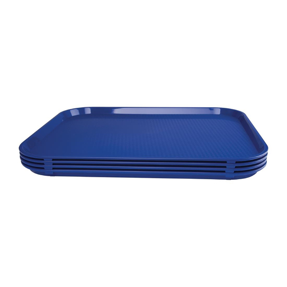 Olympia Kristallon Polypropylen Fast Food Tablett Blau Groß 450mm 3 Olympia Kristallon Polypropylen Fast Food Tablett Blau Groß 450mm