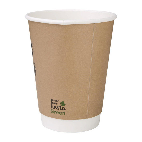 Fiesta Compostable Kompostierbare Heißgetränkebecher doppelwandig 35,5cl (500 Stück) 2 Fiesta Compostable Kompostierbare Heißgetränkebecher doppelwandig 35,5cl (500 Stück)