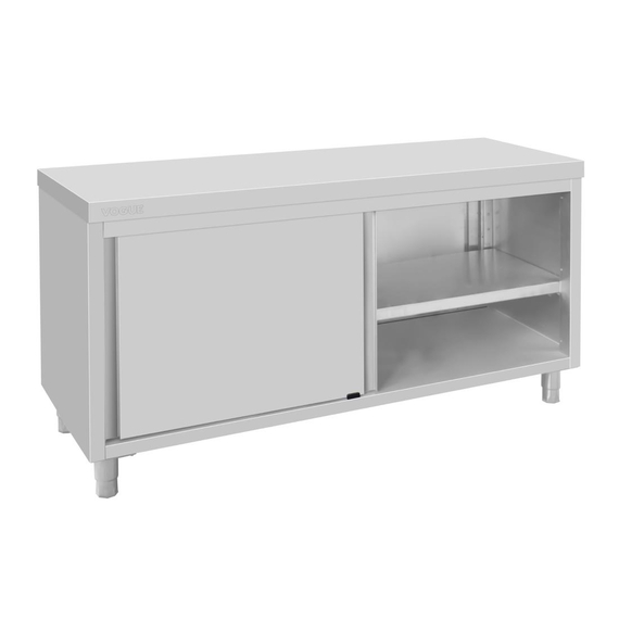 Vogue Standbodenschrank Edelstahl 900x1800x600mm 4 Vogue Standbodenschrank Edelstahl 900x1800x600mm