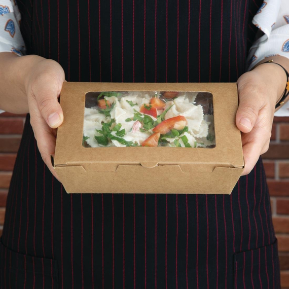 Fiesta Recycelbare Salatbox mit PET-Fenster 700ml (Packung mit 200 Stück) Fiesta Recycelbare Salatbox mit PET-Fenster 700ml (Packung mit 200 Stück)