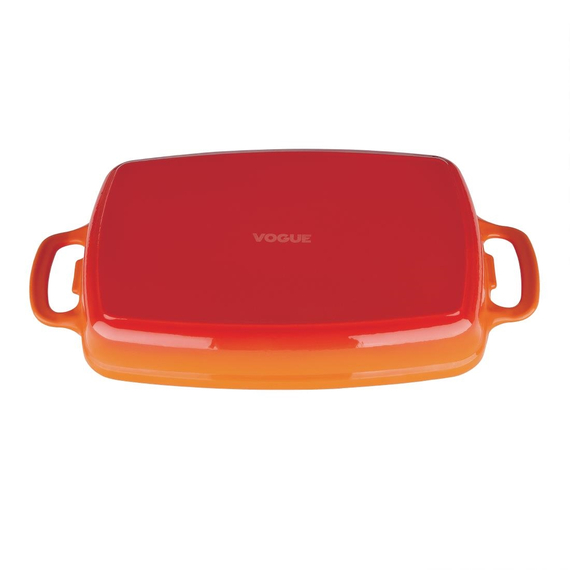 Vogue rechteckige Auflaufform Gusseisen orange groß 2 Vogue rechteckige Auflaufform Gusseisen orange groß
