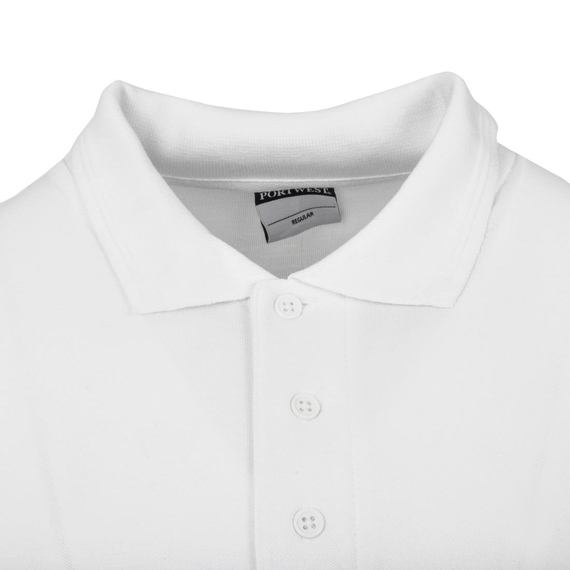 Unisex Poloshirt weiß L 4 Unisex Poloshirt weiß L