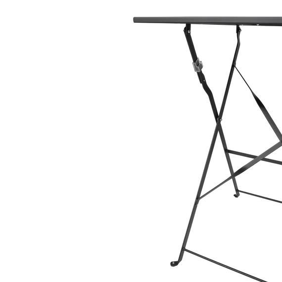Bolero quadratischer klappbarer Terrassentisch Stahl schwarz 60cm 2 Bolero quadratischer klappbarer Terrassentisch Stahl schwarz 60cm