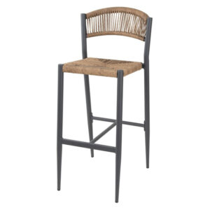 Bolero Eden PE Twist Rattan Outdoor Barhocker Natur (2 Stück)