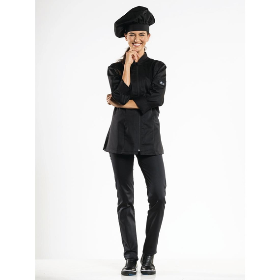 Chaud Devant Monza Damenkochjacke schwarz - L 4 Chaud Devant Monza Damenkochjacke schwarz - L
