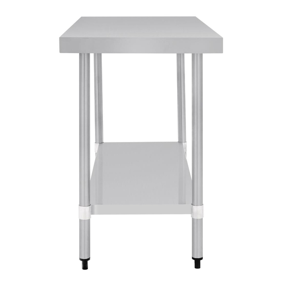 Vogue Edelstahl Arbeitstisch mit Regalboden 120 x 60cm 2 Vogue Edelstahl Arbeitstisch mit Regalboden 120 x 60cm