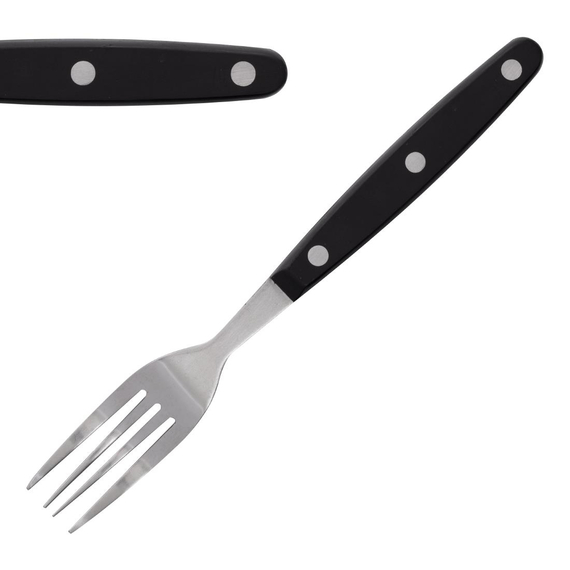 Olympia Steakgabeln mit schwarzem Griff (12 Stück) 2 Olympia Steakgabeln mit schwarzem Griff (12 Stück)