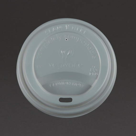 Vegware kompostierbare Heißgetränkebecher-Deckel 34 & 45,5cl (1000 Stück) Vegware kompostierbare Heißgetränkebecher-Deckel 34 & 45,5cl (1000 Stück)