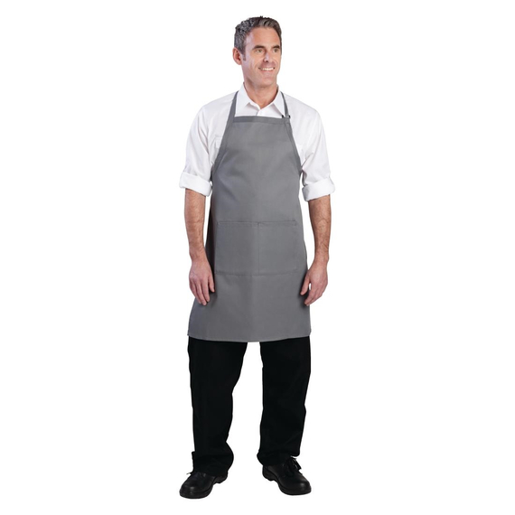 Chef Works Lätzchenschürze Grau 1 Chef Works Lätzchenschürze Grau