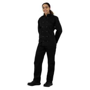 Whites Vegas Kochjacke lange Ärmel schwarz XXL