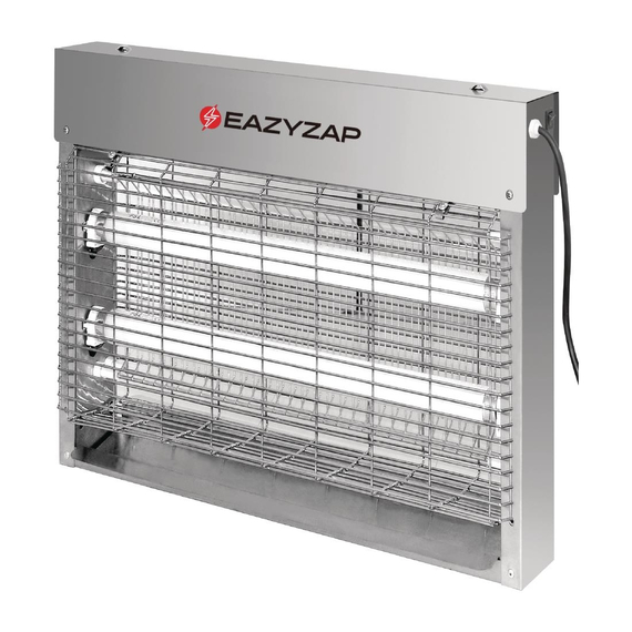 Eazyzap Fliegenvernichter Gebürsteter Edelstahl LED 8W Eazyzap Fliegenvernichter Gebürsteter Edelstahl LED 8W