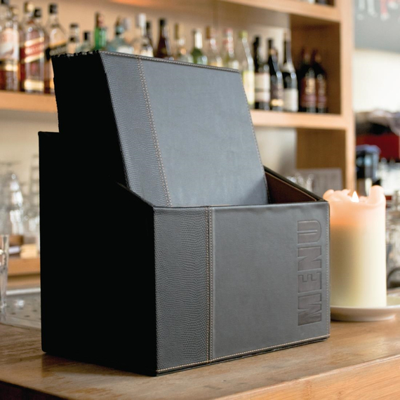Securit Moderne Menümappen und Aufbewahrungsbox A4 schwarz (20 Stück) 1 Securit Moderne Menümappen und Aufbewahrungsbox A4 schwarz (20 Stück)
