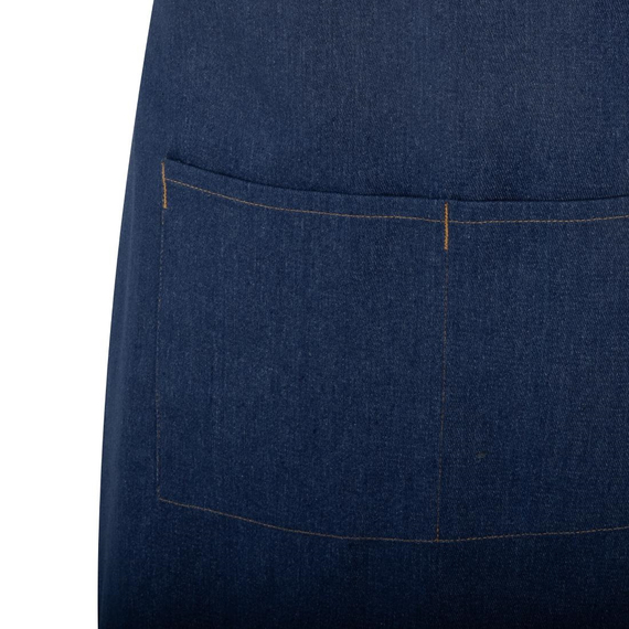 Southside Kurze Schürze in Denim Blau mit Seilband in Hellbraun 5 Southside Kurze Schürze in Denim Blau mit Seilband in Hellbraun