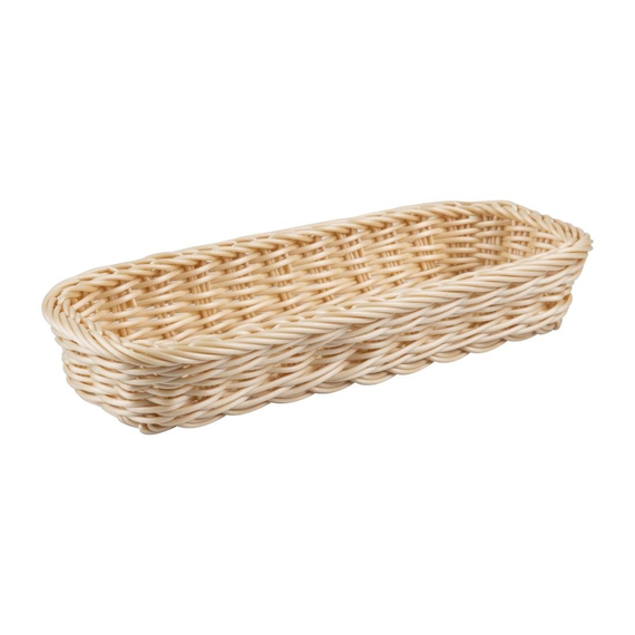 APS Polypropylen Rechteckiger Rattan Korb 270x100mm APS Polypropylen Rechteckiger Rattan Korb 270x100mm