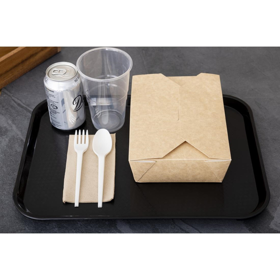 Cambro Polypropylen-Schnellimbisstablett Schwarz 410mm 6 Cambro Polypropylen-Schnellimbisstablett Schwarz 410mm