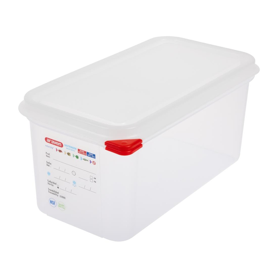 Araven Polypropylen 1/3 Gastronorm-Nahrungsbehälter 6Ltr (4 Stück) 1 Araven Polypropylen 1/3 Gastronorm-Nahrungsbehälter 6Ltr (4 Stück)