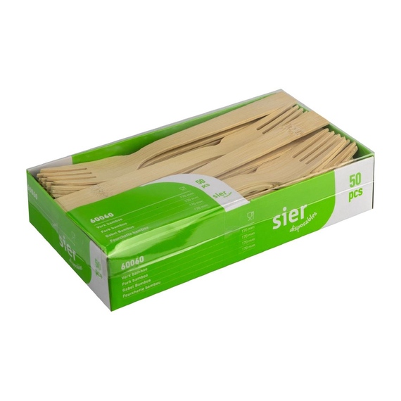 Sier Einweg-Gabeln Bambus 170 mm (50 Stück) 4 Sier Einweg-Gabeln Bambus 170 mm (50 Stück)