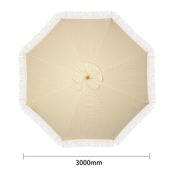 Bolero Sicily runder gestreifter Sonnenschirm, 2,5 m Durchmesser 1 Bolero Sicily runder gestreifter Sonnenschirm, 2,5 m Durchmesser
