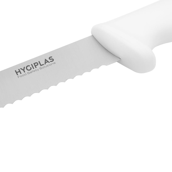 Hygiplas Brotmesser 20cm weiß 2 Hygiplas Brotmesser 20cm weiß