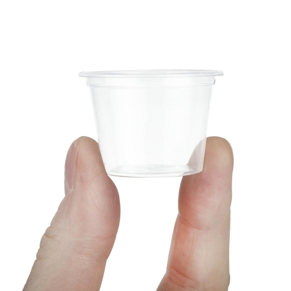 Vegware kompostierbarer runder Deli Becher 28ml (5000 Stück) 3 Vegware kompostierbarer runder Deli Becher 28ml (5000 Stück)