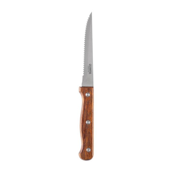 Olympia Steakmesser mit Holzgriff 11,5cm (12 Stück) 2 Olympia Steakmesser mit Holzgriff 11,5cm (12 Stück)