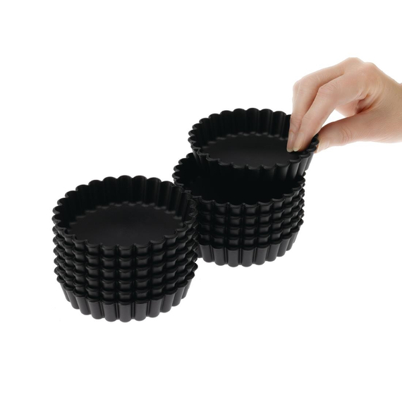 Matfer Bourgeat runde gerillte Törtchenform 10cm (12 Stück) 1 Matfer Bourgeat runde gerillte Törtchenform 10cm (12 Stück)
