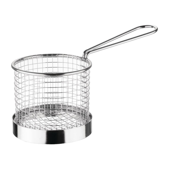 Olympia rundes Frittierkörbchen mit Stiel Edelstahl 9,5cm Olympia rundes Frittierkörbchen mit Stiel Edelstahl 9,5cm