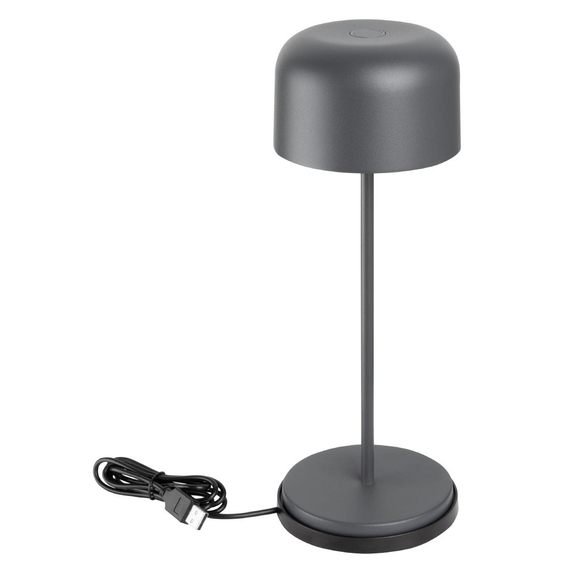 Olympia Siena Tischlampe Runder Dom Grau 300mm 1 Olympia Siena Tischlampe Runder Dom Grau 300mm