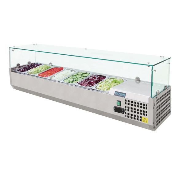 Polar Serie G Aufsatzkühlvitrine 7 x GN1/4 1 Polar Serie G Aufsatzkühlvitrine 7 x GN1/4