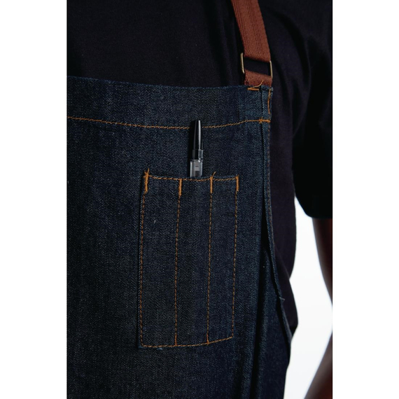 Chef Works Urban Memphis Lätzchenschürze Indigo 1 Chef Works Urban Memphis Lätzchenschürze Indigo