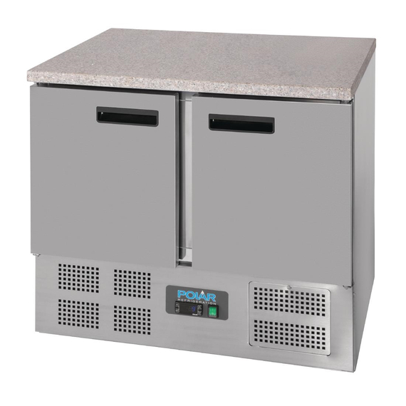 Polar Serie G Thekenkühltisch mit Marmorarbeitsfläche 2-türig 240L 5 Polar Serie G Thekenkühltisch mit Marmorarbeitsfläche 2-türig 240L