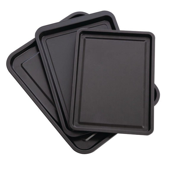 Nisbets Essentials Backbleche mit Antihaftbeschichtung (3 Stück) Nisbets Essentials Backbleche mit Antihaftbeschichtung (3 Stück)