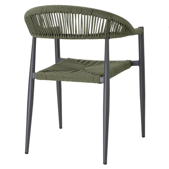Bolero Eden PE Twist Rattan Outdoor Armstuhl Grün (4 Stück) 2 Bolero Eden PE Twist Rattan Outdoor Armstuhl Grün (4 Stück)
