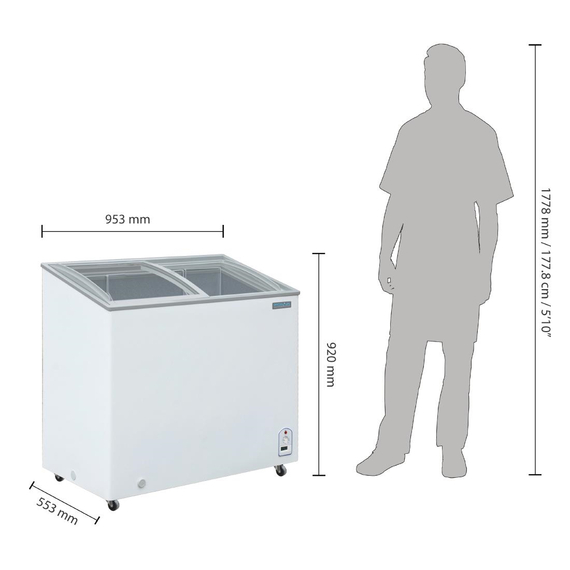 Polar G Serie Display Tiefkühltruhe 200Ltr Polar G Serie Display Tiefkühltruhe 200Ltr