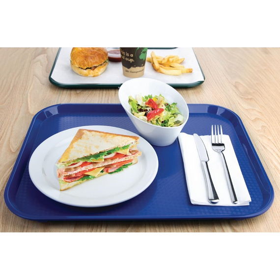 Olympia Kristallon Polypropylen Fast Food Tablett Blau Groß 450mm 4 Olympia Kristallon Polypropylen Fast Food Tablett Blau Groß 450mm