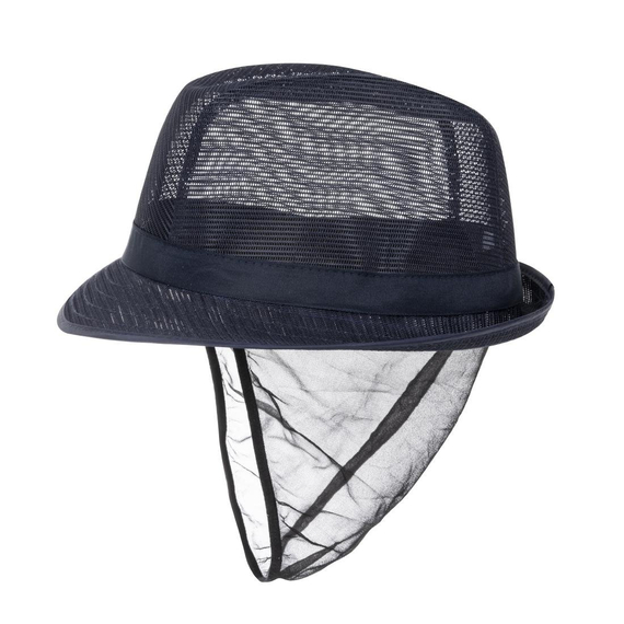 Trilby Hut mit Haarnetz dunkelblau Größe L 5 Trilby Hut mit Haarnetz dunkelblau Größe L