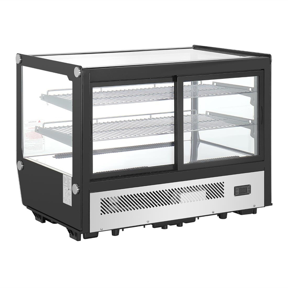 Polar G-Serie Theken-Kühlschrank Schwarz Quadratisches Glas 160L 4 Polar G-Serie Theken-Kühlschrank Schwarz Quadratisches Glas 160L