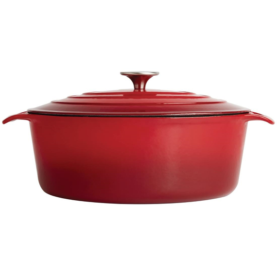 Vogue ovaler Schmortopf rot 2 Vogue ovaler Schmortopf rot