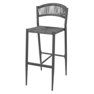 Bolero Eden PE Twist Rattan Outdoor Barhocker Charcoal (2 Stück)