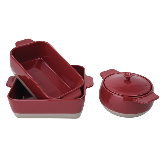 Olympia Bräter rot und taupe 4,2L 1 Olympia Bräter rot und taupe 4,2L