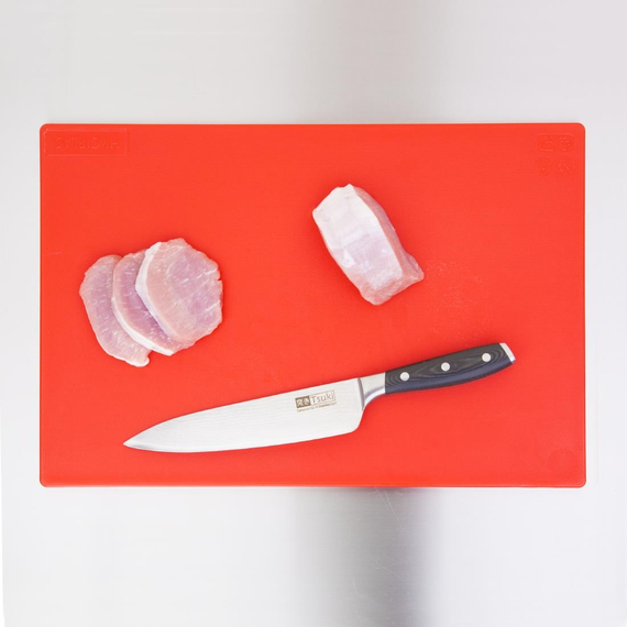 Hygiplas LDPE Schneidebrett rot 45x30x1cm 5 Hygiplas LDPE Schneidebrett rot 45x30x1cm