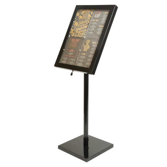 Securit LED-Displaykasten 4 x A4 komplett mit Stange und Sockel Securit LED-Displaykasten 4 x A4 komplett mit Stange und Sockel