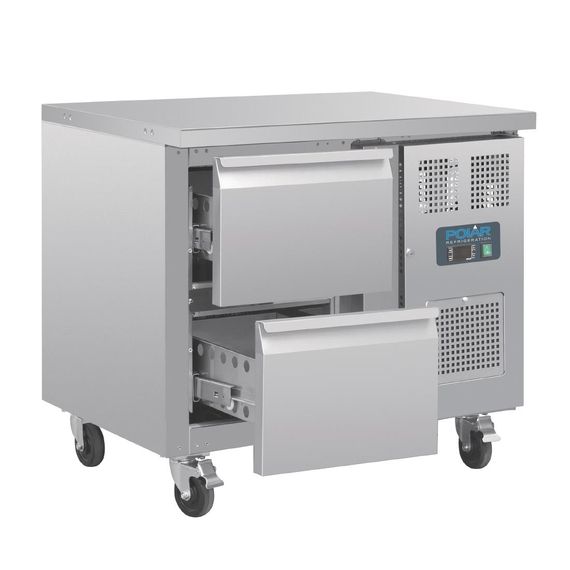 Polar Serie U GN-Kühltisch mit 2 Schubladen 124L 1 Polar Serie U GN-Kühltisch mit 2 Schubladen 124L